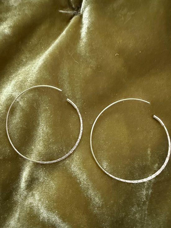 Anthropologie Jewelry - Anthropologie Hammered Hoop Earrings